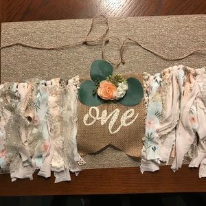 “One” birthday banner